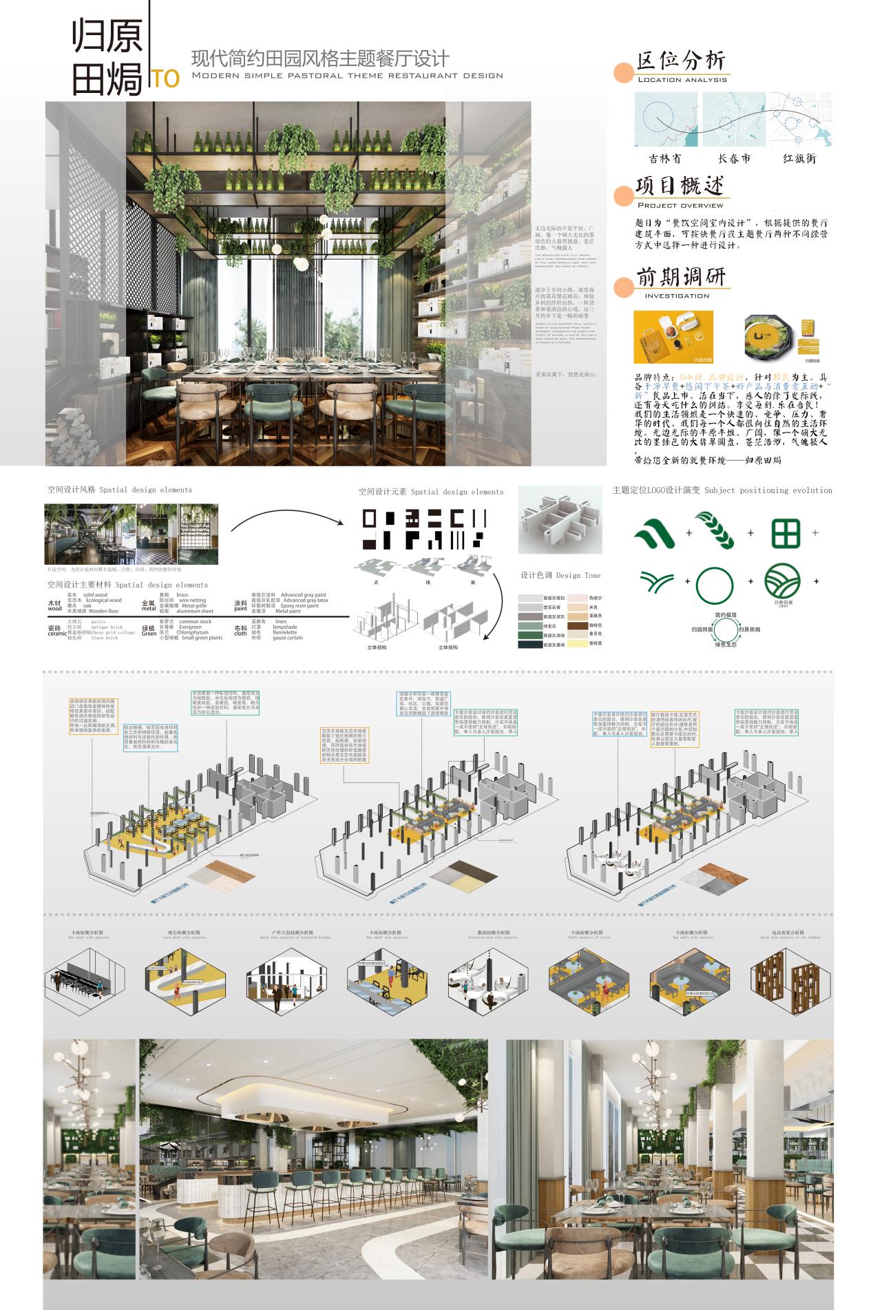 2020年&nbsp;全国3D大赛 《归园田》休闲餐饮空间设计-国家二等奖 （崔斌、赵柯欣、谢雨霏、祝心怡、裴凤桐参赛作品- 指导老师-陈虹钢、刘琦炜）